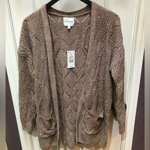 NWT pink rose velvet cardigan